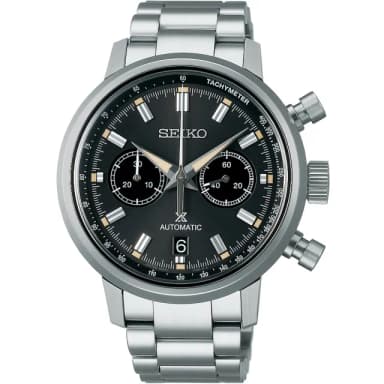 【SEIKO 精工】Prospex 熊貓錶 黑熊 SPEEDTIMER 機械計時錶 禮物 送禮 推薦(SRQ037J1/8R46-00B0D)