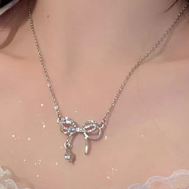 【LEESA】999純銀項鍊/女生項鍊/韓國項鍊/銀飾品/蝴蝶項鍊/鎖骨項鍊/女朋友生日禮物/情人節禮物