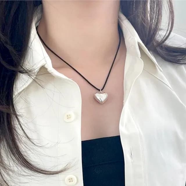 【LEESA】交換禮物\生日禮物\Y2K\女生項鍊\韓國項鍊\個性項鍊\ins項鍊\簡約項鍊\純銀項鍊\愛心