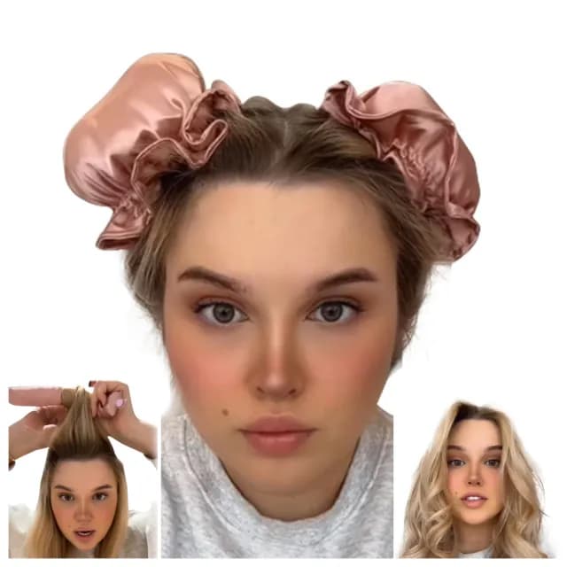 【HaNA 梨花】母親節禮物 睡覺也能保護秀髮邊捲髮．睡眠髮帶捲髮懶人神器無熱捲髮器