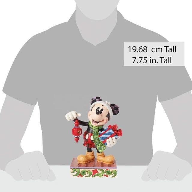【Enesco】精品家飾 Disney 迪士尼 米奇挑禮物塑像居家擺飾