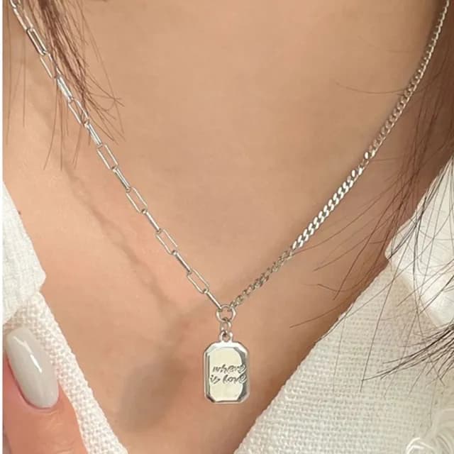 【LEESA】S925純銀項 韓國項鍊 韓款項錬 閨蜜 項鍊 禮品 情侶禮物 網紅項鍊 簡約風格 銀項鍊