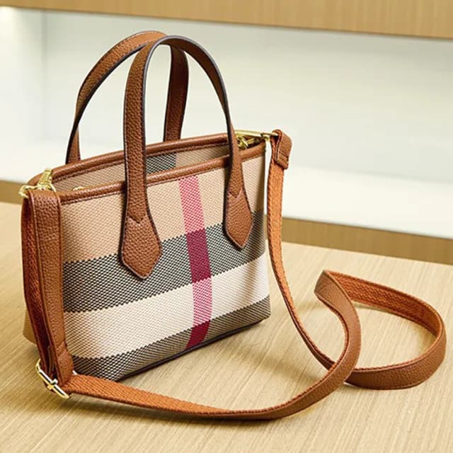 【KT DADA】雙11 格子包包 經典格紋 手提斜背包 通勤包 散步包 帆布小包 生日禮物 手提包 可愛