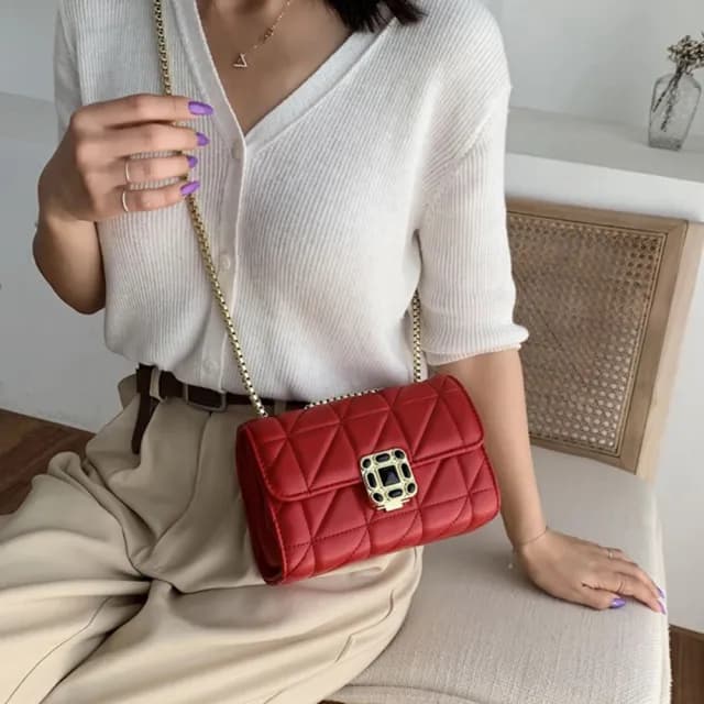 【LEEHER】女包/包包/小香風/鏈條包/菱格包/手提肩包/斜挎女包/腋下包/肩背包/斜背包/歐美