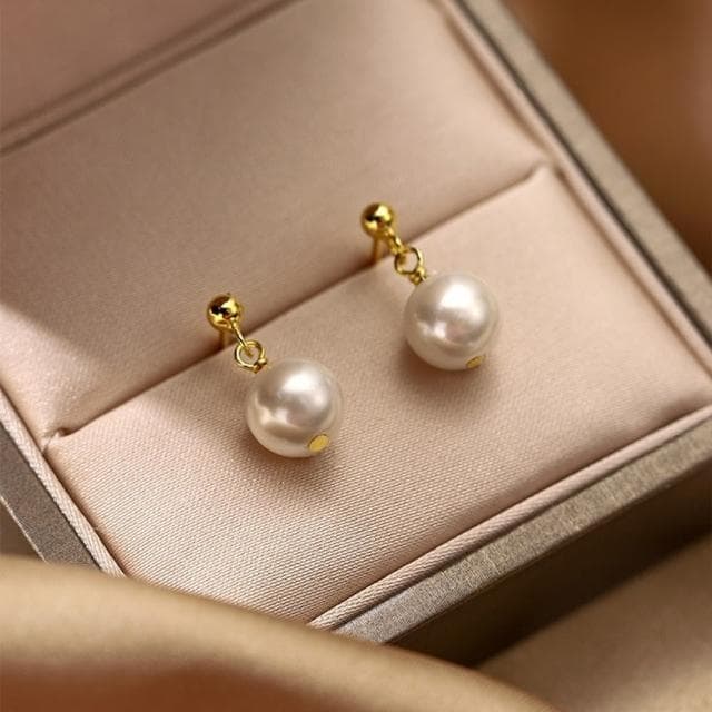 【KT DADA】包包 耳環 天然珍珠 s925銀 飾品 女生飾品 貝珠耳釘 2022年秋冬耳環 抗過敏耳環 復古耳環