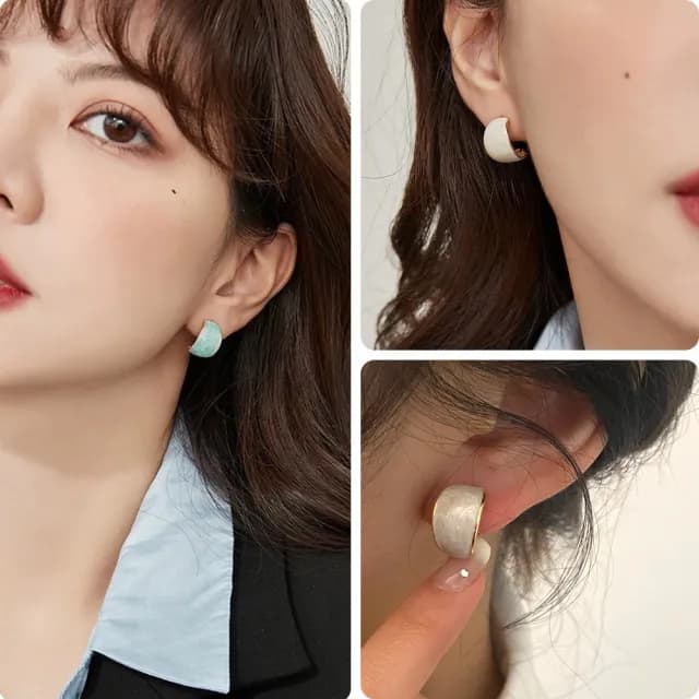 【LEEHER】復古耳環/浮誇耳環/歐美耳環/水鋯耳環/正韓耳環/女生生日禮物/耳勾/k金耳環/C型耳環/
