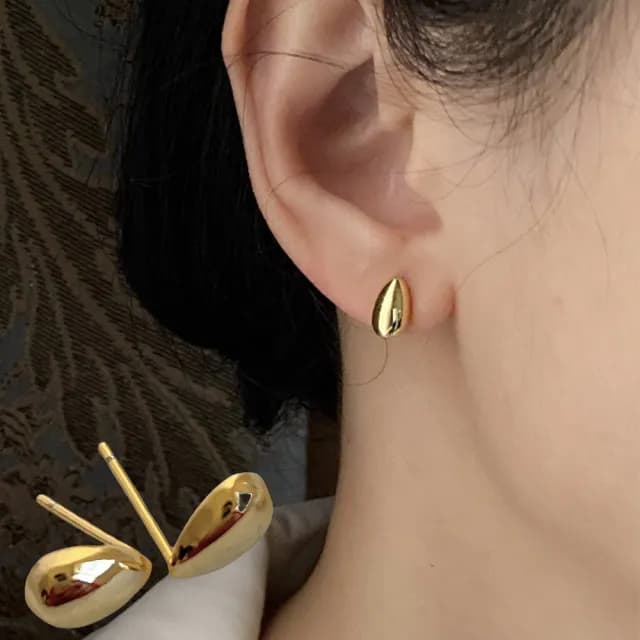 【MoonDy】情人節禮物 七夕 包包 水滴耳環 純銀耳釘 韓國耳環 純銀耳環 小耳環 耳釘 ins耳環 耳飾 銀耳環