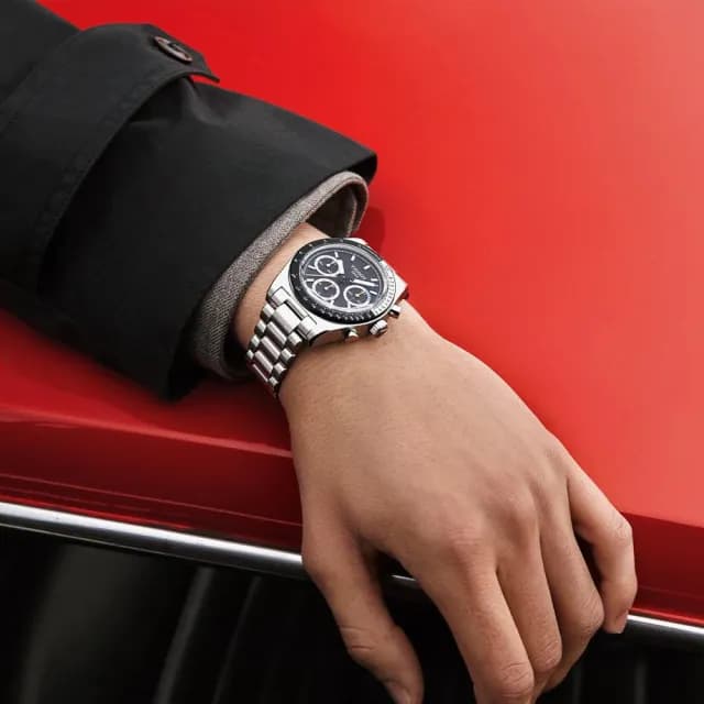 【TISSOT 天梭 官方授權】PRS 516 1970復刻計時機械腕錶 七夕 情人節 送禮 推薦(T1494592105100)