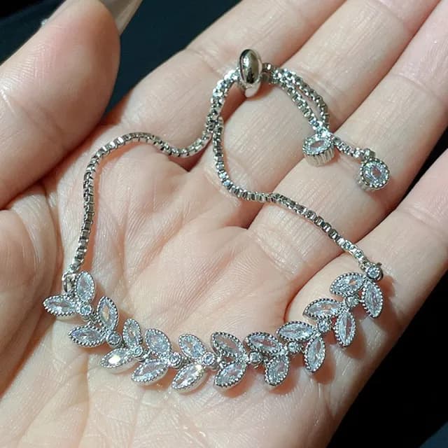 【LEESA】純銀手鍊\S925銀飾品\莫桑鋯手鍊\生日禮物\微型手鍊\手鍊\手環\細手鍊\閨蜜手鍊