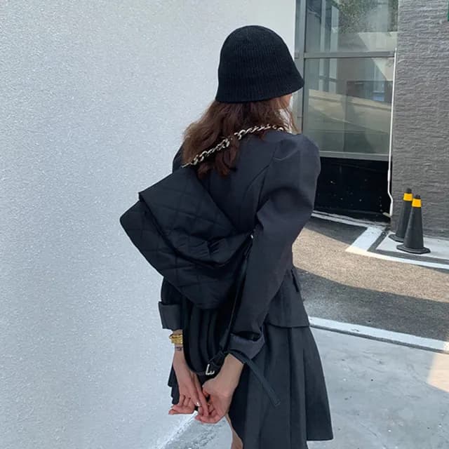 【MoonDy】情人節禮物 包包 鏈條包 尼龍包 包包女 斜背包 菱格包包 小香風包包 折叠包 黑色包包 女生包包