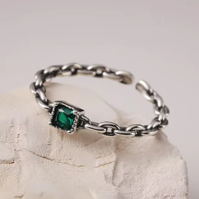 【LEESA】925純銀戒指\可調式戒指\女生戒指\晶石戒指\高級飾品\女友生日禮物\婚禮小禮物\情侶禮