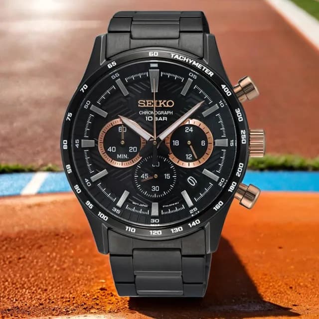 【SEIKO 精工】CS 台灣獨賣 輪胎紋計時手錶-43mm 禮物 送禮 推薦(SSB475P1/8T63-00Y0U)