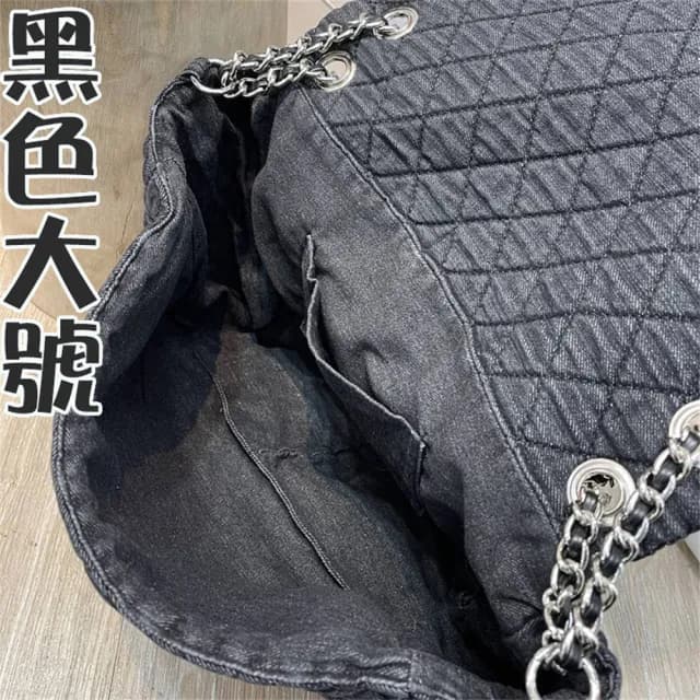 【MoonDy】情人節禮物 包包 包包女 小香風包包 鏈條包包 大包包 菱格包包 洗水牛仔布包包 流浪包包 肩背包