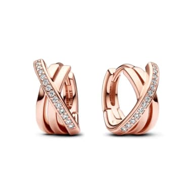 【Pandora官方直營】璀璨交織耳環圈-絕版品