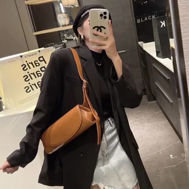 【LEEHER】情人節禮物 七夕 女包/包包女/包包/側背包/小包/女用包包/簡約休閒法棍包 /歐美腋下包/斜背包女/