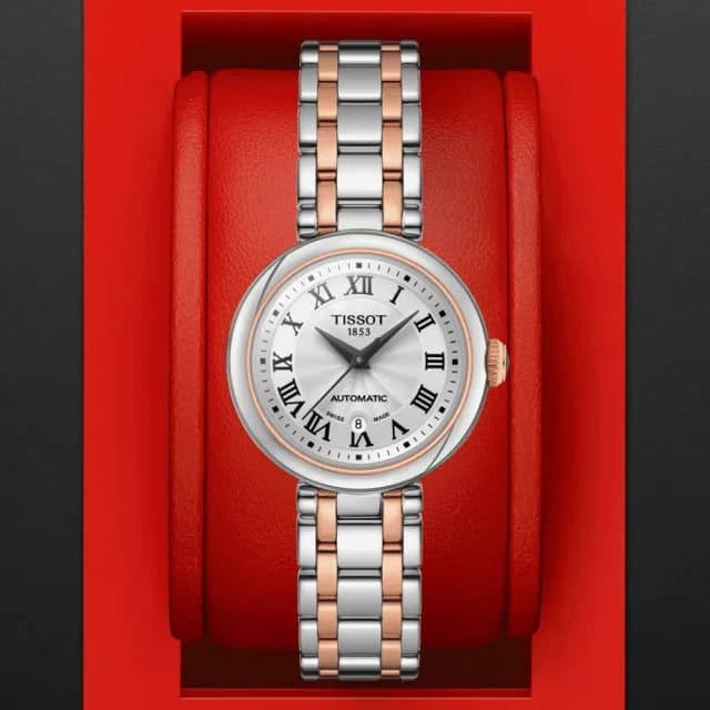 【TISSOT 天梭 官方授權】BELLISSIMA 簡約時尚羅馬機械腕錶 畢業禮物 送禮 推薦(T1262072201300)
