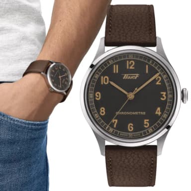 【TISSOT 天梭 官方授權】HERITAGE 1938 天文台認證 機械腕錶 畢業禮物 送禮 推薦(T1424641606200)