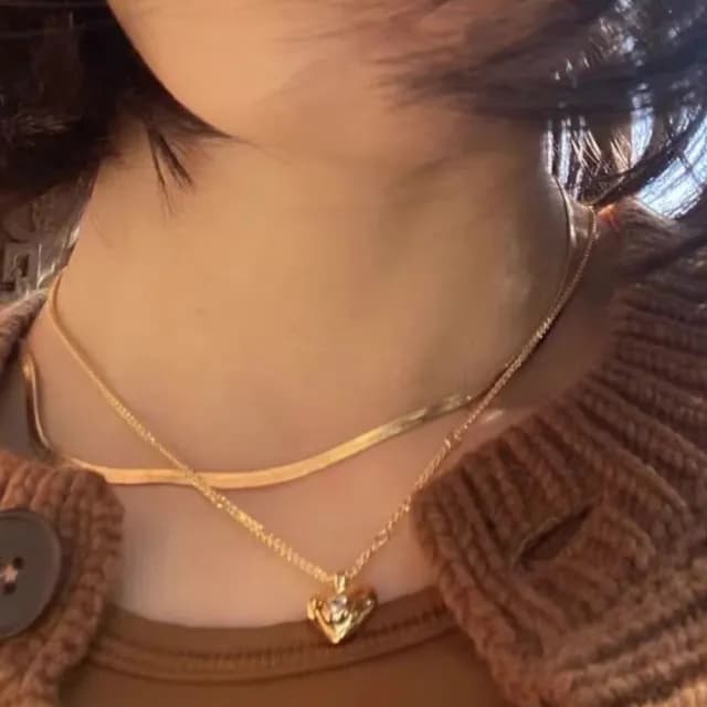 【KT DADA】情人節禮物 包包 復古項鍊 金項鍊 項鍊 愛心項鍊 日系項鍊 小飾品 女項鍊 寶石項鍊 氣質項鍊 可