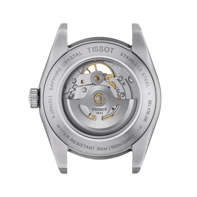 【TISSOT 天梭 官方授權】GENTLEMAN 經典開芯機械腕錶 畢業禮物 送禮 推薦(T1274071108100)