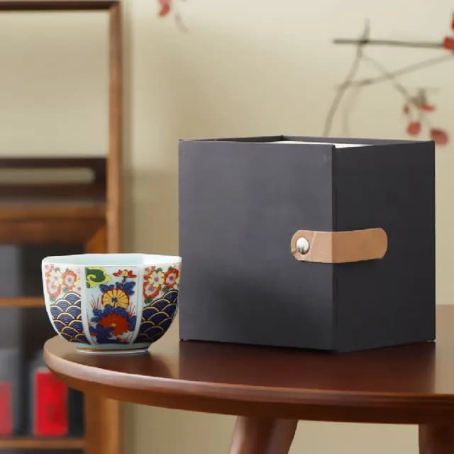 【十全十美】日式復古繁花手繪風陶瓷茶杯禮盒(品茗杯 主人杯 茶具 露營 泡茶 快客杯 商務 送禮 長輩)