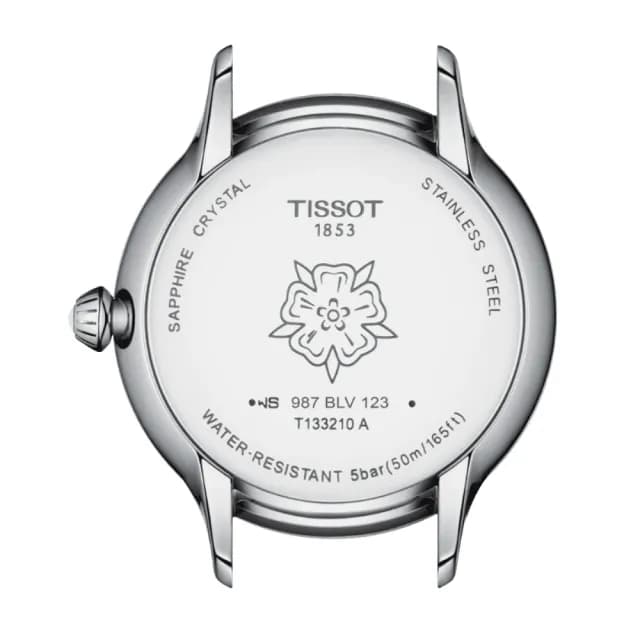【TISSOT 天梭 官方授權】ODACI-T 珍珠母貝真鑽石英腕錶 七夕 情人節 送禮 推薦(T1332101611600)