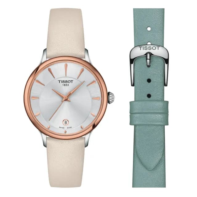 【TISSOT 天梭 官方授權】ODACI-T 優雅時尚石英腕錶 畢業禮物 送禮 推薦(T1332102603100)
