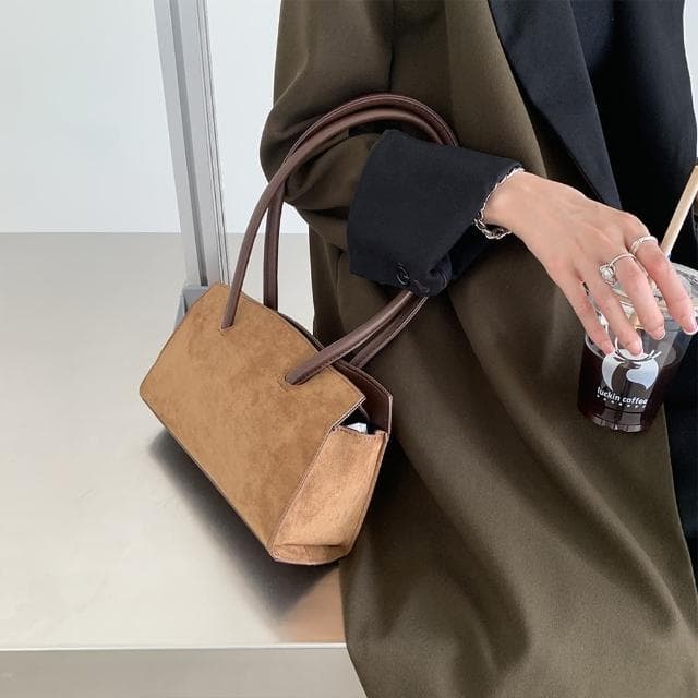 【LEESA】母親節禮物 麂皮包包\法棍包\絨布包包\輕便\包包\女士包包\腋下包\復古包\簡約\單肩包