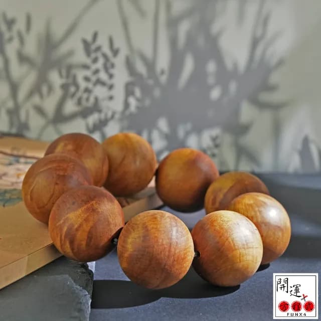 【開運方程式】台灣梢楠手珠30mm油路閃花(避邪擋煞、開運手鍊佛珠)