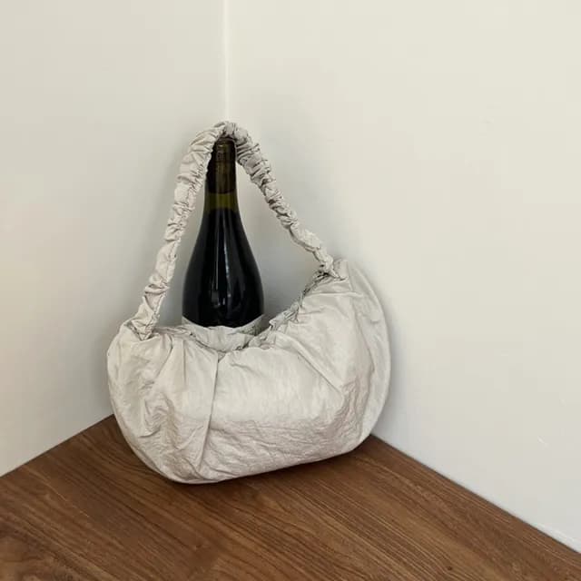 【巴黎精品】情人節禮物 現貨+預購 手提包尼龍肩背包(可愛休閒文藝褶皺雲朵女包包5色a1fp18)