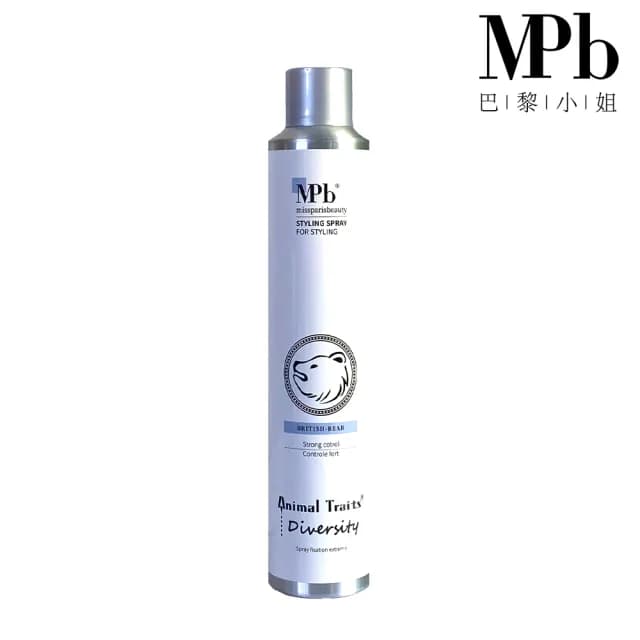 【MPB 巴黎小姐】獸首英國熊強力定型噴霧 400ml(定型液 造型液 造型噴霧 快乾 持久 塑髮 母親節禮物)