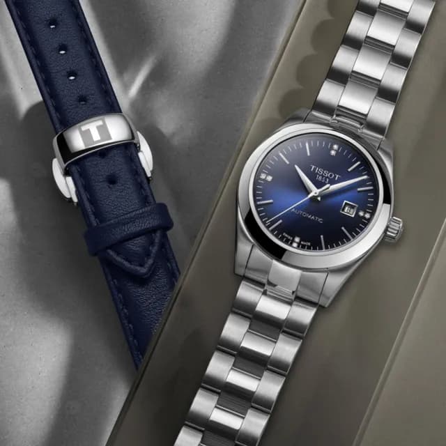 【TISSOT 天梭 官方授權】T-MY LADY 典雅真鑽機械腕錶 畢業禮物 送禮 推薦(T1320071104600)