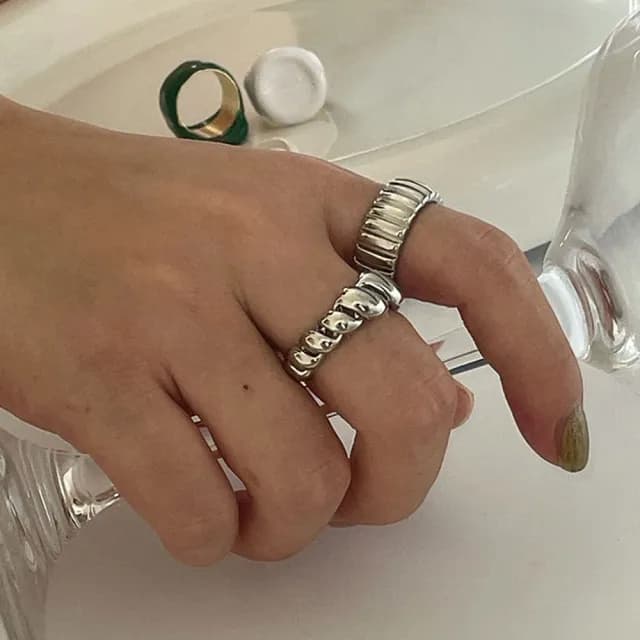 【MoonDy】包包 戒指 女生戒指 情侶戒指 925純銀戒指 復古戒指 戒指女ins 可調節戒指 情人節禮物 情