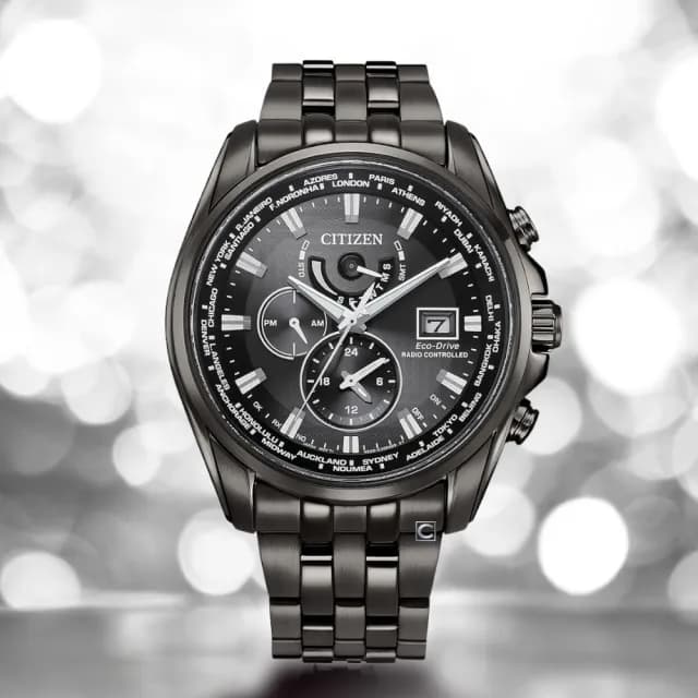 【CITIZEN 星辰】亞洲限定款 光動能萬年曆錶 電波錶 手錶 禮物 推薦(AT9127-80E)