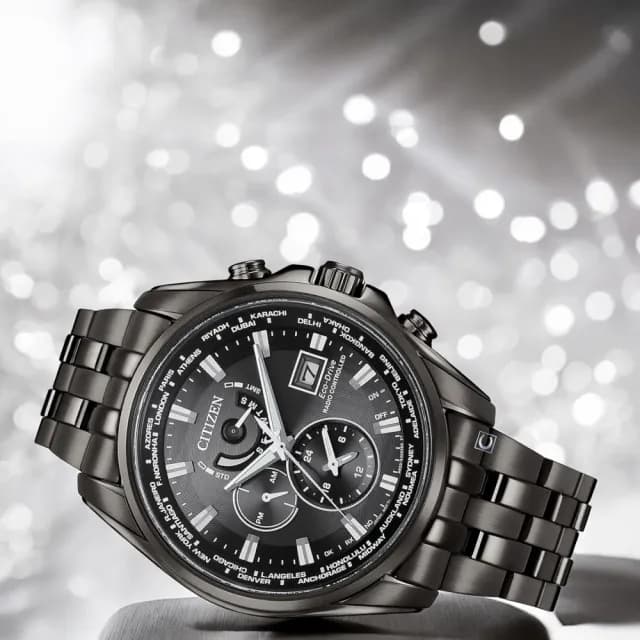 【CITIZEN 星辰】亞洲限定款 光動能萬年曆錶 電波錶 手錶 禮物 推薦(AT9127-80E)