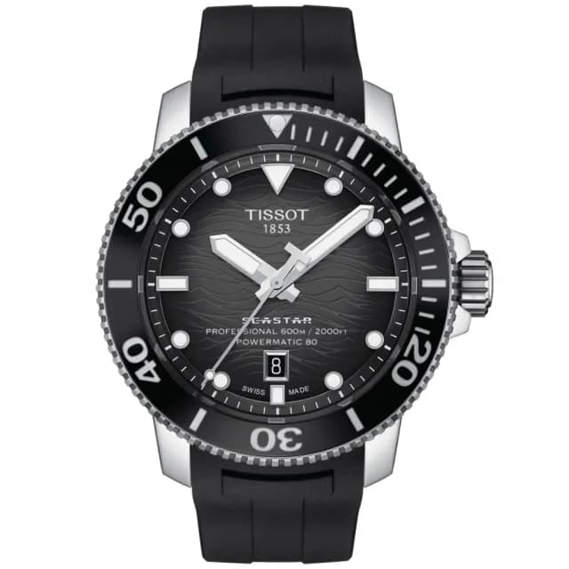 【TISSOT 天梭 官方授權】SEASTAR海洋之星 600米潛水機械腕錶 畢業禮物 送禮 推薦(T1206071744100)