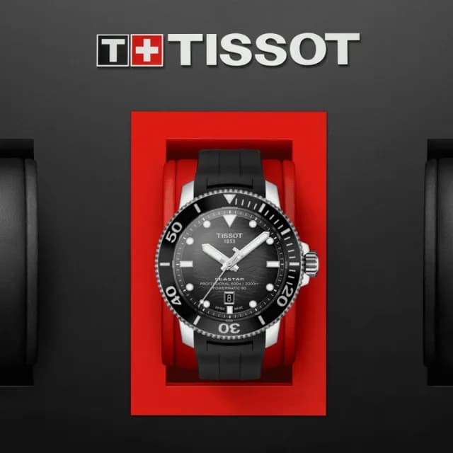 【TISSOT 天梭 官方授權】SEASTAR海洋之星 600米潛水機械腕錶 畢業禮物 送禮 推薦(T1206071744100)