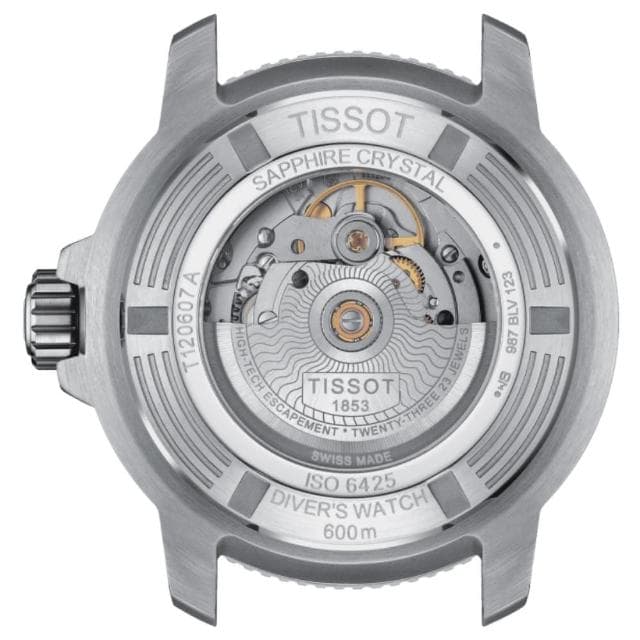 【TISSOT 天梭 官方授權】SEASTAR海洋之星 600米陶瓷圈專業潛水腕錶 送禮推薦 禮物(T1206071104101)