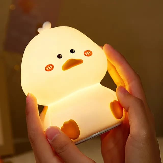 【萌寵夥伴】可愛鴨小夜燈(小夜燈 伴睡燈 柔光燈 睡眠燈 造型夜燈 桌燈 兒童 禮物)