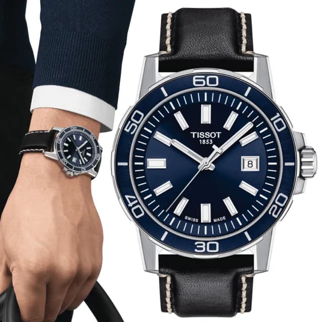 【TISSOT 天梭 官方授權】SUPERSPORT GENT  紳士簡約石英腕錶 畢業禮物 送禮 推薦(T1256101604100)