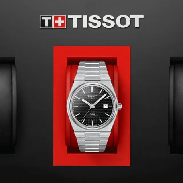 【TISSOT 天梭 官方授權】PRX系列 80小時動力儲存機械腕錶 七夕 情人節 送禮 推薦(T1374071105100)