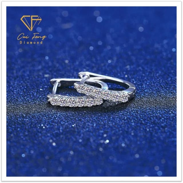 【CF鑽飾】耳環 莫桑鑽《邂逅》(雙11限定  耳釘 耳針 耳飾 求婚 聖誕 交換禮物 生日)