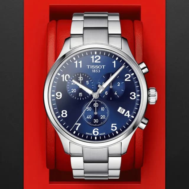 【TISSOT 天梭 官方授權】CHRONO XL 韻馳系列 三眼計時石英腕錶 七夕 情人節 送禮 推薦(T1166171104701)