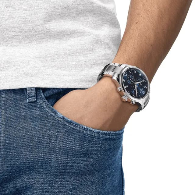 【TISSOT 天梭 官方授權】CHRONO XL 韻馳系列 三眼計時石英腕錶 七夕 情人節 送禮 推薦(T1166171104701)