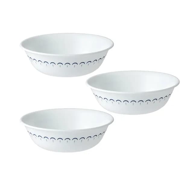 【CorelleBrands 康寧餐具】典雅蕾絲3件式餐碗組(500ml湯碗)