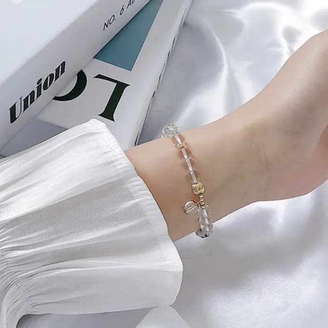 【KT DADA】雙11 包包 平安手鍊 女生禮物 白水晶手鍊 水晶手鍊 手環 手鍊串珠 手串 水晶串珠 招