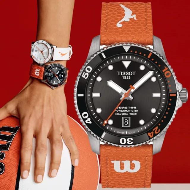 【TISSOT 天梭】SEASTAR WNBA 美國女職籃 機械腕錶 七夕 情人節 禮物 送禮 推薦(T1208071705100)