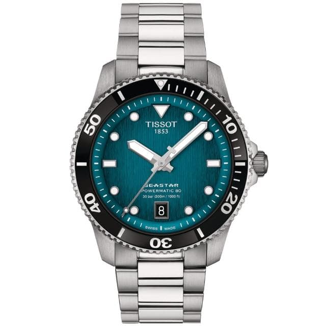 【TISSOT 天梭】SEASTAR1000海星系列 潛水機械腕錶 母親節 禮物 推薦(T1208071109100)