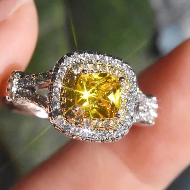 【KT DADA】雙11 包包 歐美戒指 結婚鑽戒 高級珠寶 送長輩 禮物 鑽戒 指環 純銀戒指 黃鑽石戒指