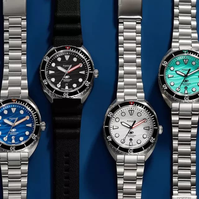【FOSSIL】Breaker 波浪紋 1970經典潛水手錶-42mm 禮物 送禮 推薦(FS6062)