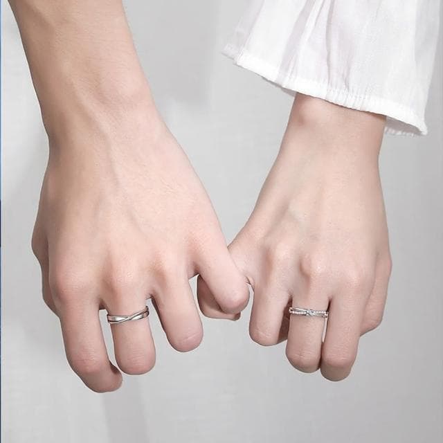 【KT DADA】情人節禮物 送男友 送女友禮物 銀戒 情侶戒指 純銀戒指 情侶對戒 純銀對戒 開口戒指 鑽石戒指